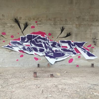 Violet and White Stylewriting by Zota. This Graffiti is located in Greece and was created in 2020. This Graffiti can be described as Stylewriting and Abandoned.