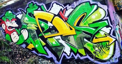 Colorful Stylewriting by Raks. This Graffiti is located in Vancouver, Canada and was created in 2021. This Graffiti can be described as Stylewriting and Characters.