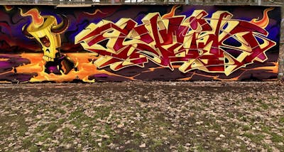 Colorful Stylewriting by split. This Graffiti is located in Germany and was created in 2021. This Graffiti can be described as Stylewriting and Characters.