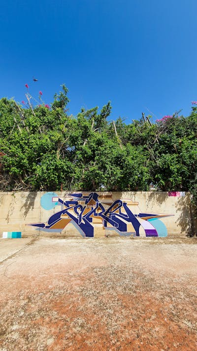 Blue and Beige Stylewriting by Zire. This Graffiti is located in Israel and was created in 2023.