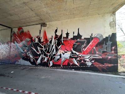 Black and Red Stylewriting by Sowet. This Graffiti is located in Bologna, Italy and was created in 2022. This Graffiti can be described as Stylewriting and Characters.