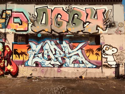 Colorful Stylewriting by Gaps and Primo. This Graffiti is located in Leipzig, Germany and was created in 2022. This Graffiti can be described as Stylewriting, Characters and Wall of Fame.