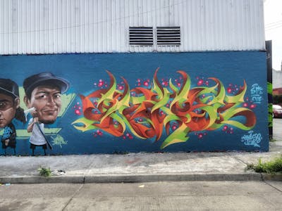 Colorful Characters by Frase SF. This Graffiti is located in Guadalajara, Mexico and was created in 2021. This Graffiti can be described as Characters, Stylewriting and 3D.