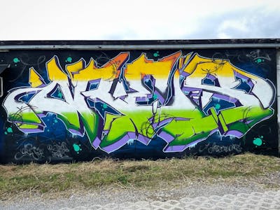 Colorful Stylewriting by ORES24. This Graffiti is located in Wernigerode, Germany and was created in 2021.