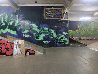 Light Green and Black Stylewriting by Fakie. This Graffiti is located in Germany and was created in 2022. This Graffiti can be described as Stylewriting and Wall of Fame.