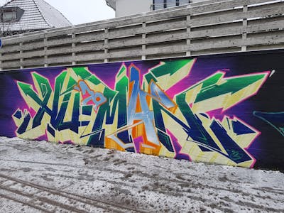 Colorful Stylewriting by Hu-Man. This Graffiti is located in Hamburg, Germany and was created in 2022.