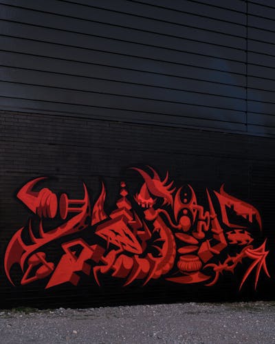 Red Stylewriting by Zuawé. This Graffiti is located in United States and was created in 2024. This Graffiti can be described as Stylewriting, Characters and Streetart.