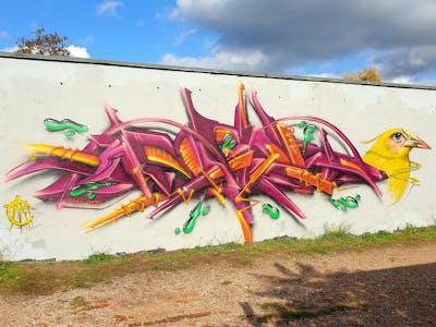 Coralle and Orange and Colorful Stylewriting by angst. This Graffiti is located in Germany and was created in 2023. This Graffiti can be described as Stylewriting, Characters and 3D.