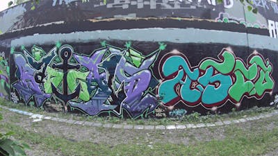 Colorful Stylewriting by Asco and Opys. This Graffiti is located in Hamburg, Germany and was created in 2020. This Graffiti can be described as Stylewriting and Wall of Fame.