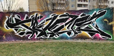 Black and Colorful Stylewriting by Prime. This Graffiti is located in Halle/Saale, Germany and was created in 2022.