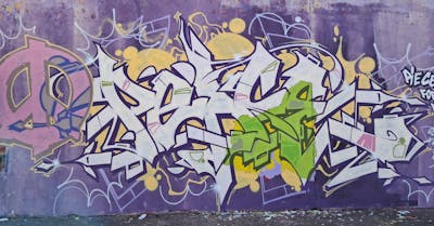 White and Colorful Stylewriting by SAO2971. This Graffiti is located in St helier, United Kingdom and was created in 2024.