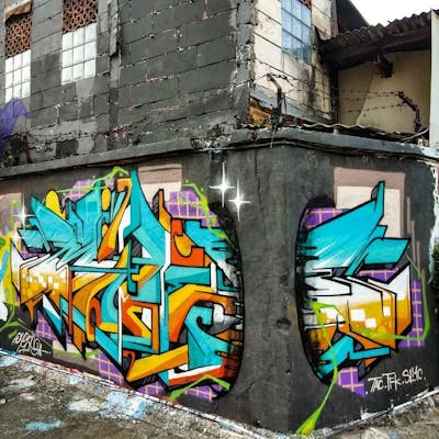 Colorful Stylewriting by Mone. This Graffiti is located in Bekasi, Indonesia and was created in 2021.