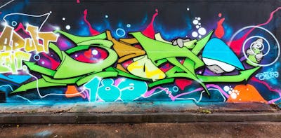 Colorful Stylewriting by ESF, Adult Ent crew and Spot 189. This Graffiti is located in HALLE, Germany and was created in 2022. This Graffiti can be described as Stylewriting and Characters.