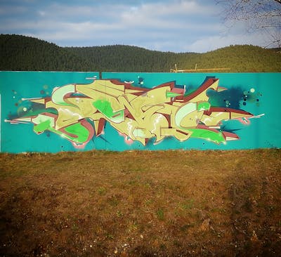 Light Green and Colorful Stylewriting by Roweo and mtl crew. This Graffiti is located in Saalfeld (Saale), Germany and was created in 2019. This Graffiti can be described as Stylewriting and Wall of Fame.