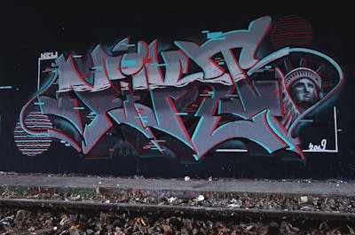 Grey and Colorful Stylewriting by Nikt. This Graffiti is located in Berlin, Germany and was created in 2019. This Graffiti can be described as Stylewriting and Characters.