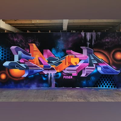 Colorful Stylewriting by Posea. This Graffiti is located in United Kingdom and was created in 2022.