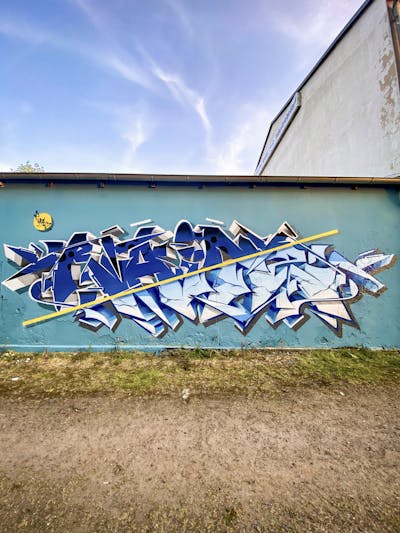 Blue and Light Blue and White Stylewriting by Raitz. This Graffiti is located in Germany and was created in 2023.