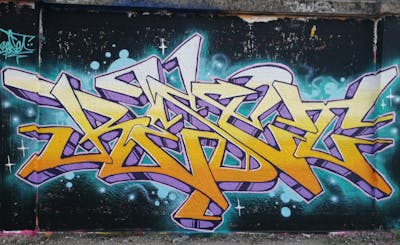 Orange and Colorful Stylewriting by Reset. This Graffiti is located in Hannover, Germany and was created in 2022. This Graffiti can be described as Stylewriting and Wall of Fame.
