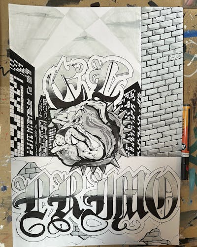 White and Grey and Black Blackbook by Gaps. This Graffiti is located in Leipzig, Germany and was created in 2023.