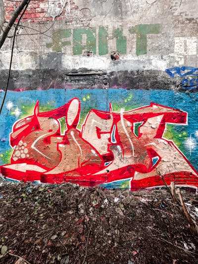 Brown and Beige and Red Stylewriting by ZICK. This Graffiti is located in Oldenburg, Germany and was created in 2023. This Graffiti can be described as Stylewriting and Abandoned.