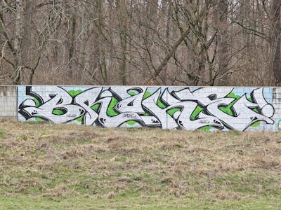 Chrome Stylewriting by BROKE420. This Graffiti is located in Magdeburg, Germany and was created in 2024.