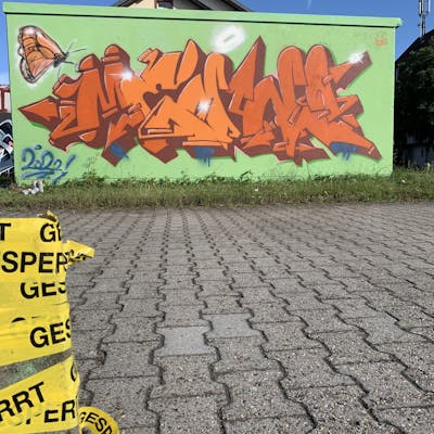 Orange and Light Green Stylewriting by Menni96. This Graffiti is located in Germany and was created in 2022.