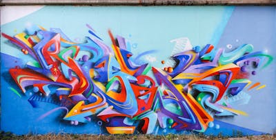 Colorful Stylewriting by Bows. This Graffiti is located in Paris, France and was created in 2023. This Graffiti can be described as Stylewriting and 3D.