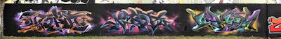 Colorful and Black Stylewriting by Utopia, Imor and casom. This Graffiti is located in Germany and was created in 2021. This Graffiti can be described as Stylewriting and Wall of Fame.