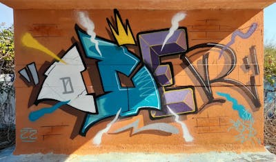 Colorful Stylewriting by Oder. This Graffiti is located in Costa-da-caparica, Portugal and was created in 2022. This Graffiti can be described as Stylewriting and Characters.