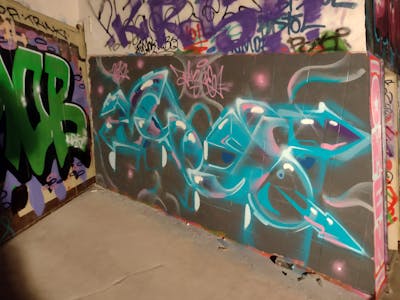 Light Blue Stylewriting by Fakie. This Graffiti is located in Germany and was created in 2022. This Graffiti can be described as Stylewriting and Abandoned.
