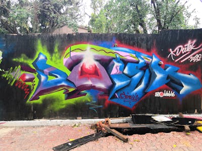 Colorful Stylewriting by Dutek pacheco. This Graffiti is located in Playa del Carmen, Mexico and was created in 2020. This Graffiti can be described as Stylewriting and 3D.
