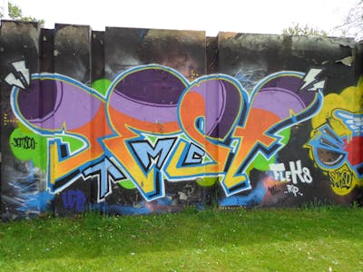 Colorful Stylewriting by Dest. This Graffiti is located in Eindhoven, Netherlands and was created in 2012. This Graffiti can be described as Stylewriting and Wall of Fame.