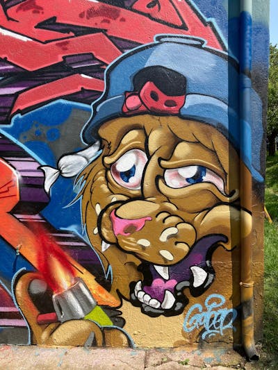 Beige and Colorful Characters by Gaber. This Graffiti is located in Brescia, Italy and was created in 2023.