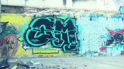 Black and Cyan Wall of Fame by Creos cm. This Graffiti is located in CD JUAREZ, Mexico and was created in 2022.