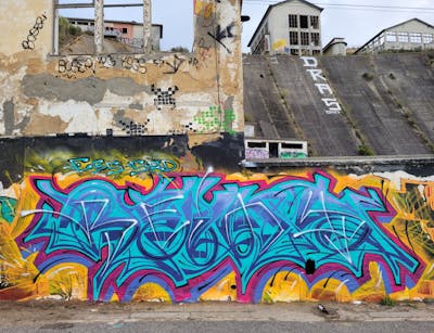 Colorful Stylewriting by Reims, ebs and sad. This Graffiti is located in Germany and was created in 2022. This Graffiti can be described as Stylewriting and Abandoned.