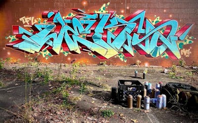 Light Blue and Colorful Special by Jeks. This Graffiti is located in United States and was created in 2020. This Graffiti can be described as Special and Stylewriting.