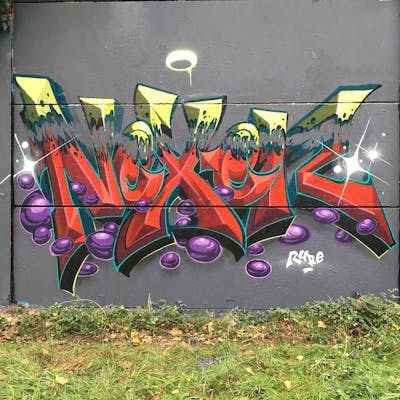 Colorful Stylewriting by Nexer. This Graffiti is located in Sannois, France and was created in 2019. This Graffiti can be described as Stylewriting.