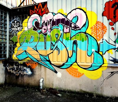Colorful Stylewriting by Onrush73. This Graffiti is located in Denbosch, Netherlands and was created in 2023.