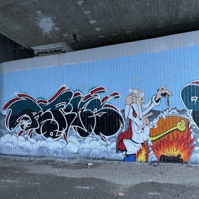 Colorful Stylewriting by MicRoFiks, Fiks and Rofiks. This Graffiti is located in Germany and was created in 2023. This Graffiti can be described as Stylewriting, Characters and Wall of Fame.
