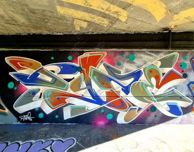 Colorful and White Stylewriting by Dyze. This Graffiti is located in Bern, Switzerland and was created in 2023. This Graffiti can be described as Stylewriting and Wall of Fame.