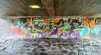 Colorful Stylewriting by yab. This Graffiti is located in Gothenburg, Sweden and was created in 2021.