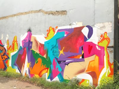 Colorful Stylewriting by Note2. This Graffiti is located in Indonesia and was created in 2023.