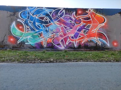 Colorful Stylewriting by Utopia. This Graffiti is located in Germany and was created in 2023. This Graffiti can be described as Stylewriting and Wall of Fame.