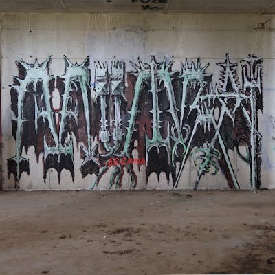 Light Green and Black Stylewriting by P.Butza. This Graffiti is located in Palma de Mallorca, Spain and was created in 2022. This Graffiti can be described as Stylewriting and Abandoned.