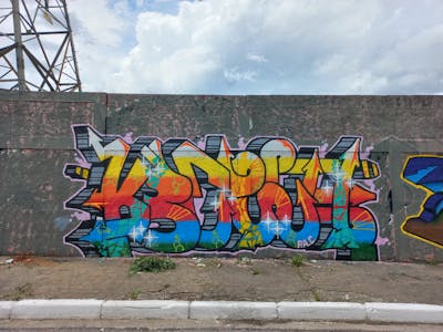Colorful Stylewriting by Kbelo. This Graffiti is located in São Paulo, Brazil and was created in 2022.
