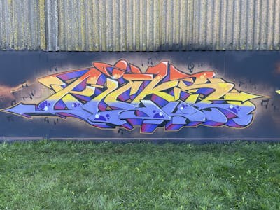 Colorful Stylewriting by Picks. This Graffiti is located in Bremerhaven, Germany and was created in 2021. This Graffiti can be described as Stylewriting and Wall of Fame.