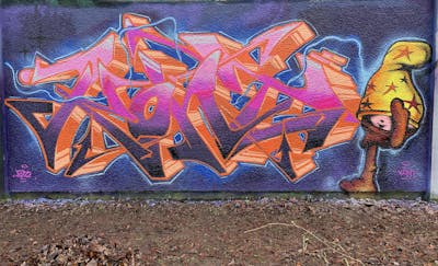 Colorful Stylewriting by KonT. This Graffiti is located in bochum, Germany and was created in 2022. This Graffiti can be described as Stylewriting and Characters.