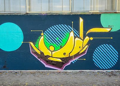 Yellow Stylewriting by Modi. This Graffiti is located in Erfurt, Germany and was created in 2021. This Graffiti can be described as Stylewriting and Futuristic.