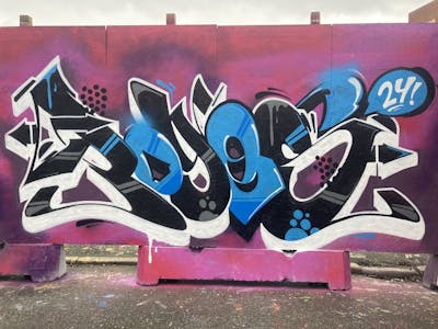 White and Black and Colorful Stylewriting by Royes. This Graffiti is located in Denmark and was created in 2024.