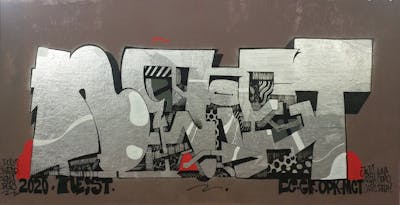Chrome and Red Stylewriting by Neist. This Graffiti is located in London, United Kingdom and was created in 2020.